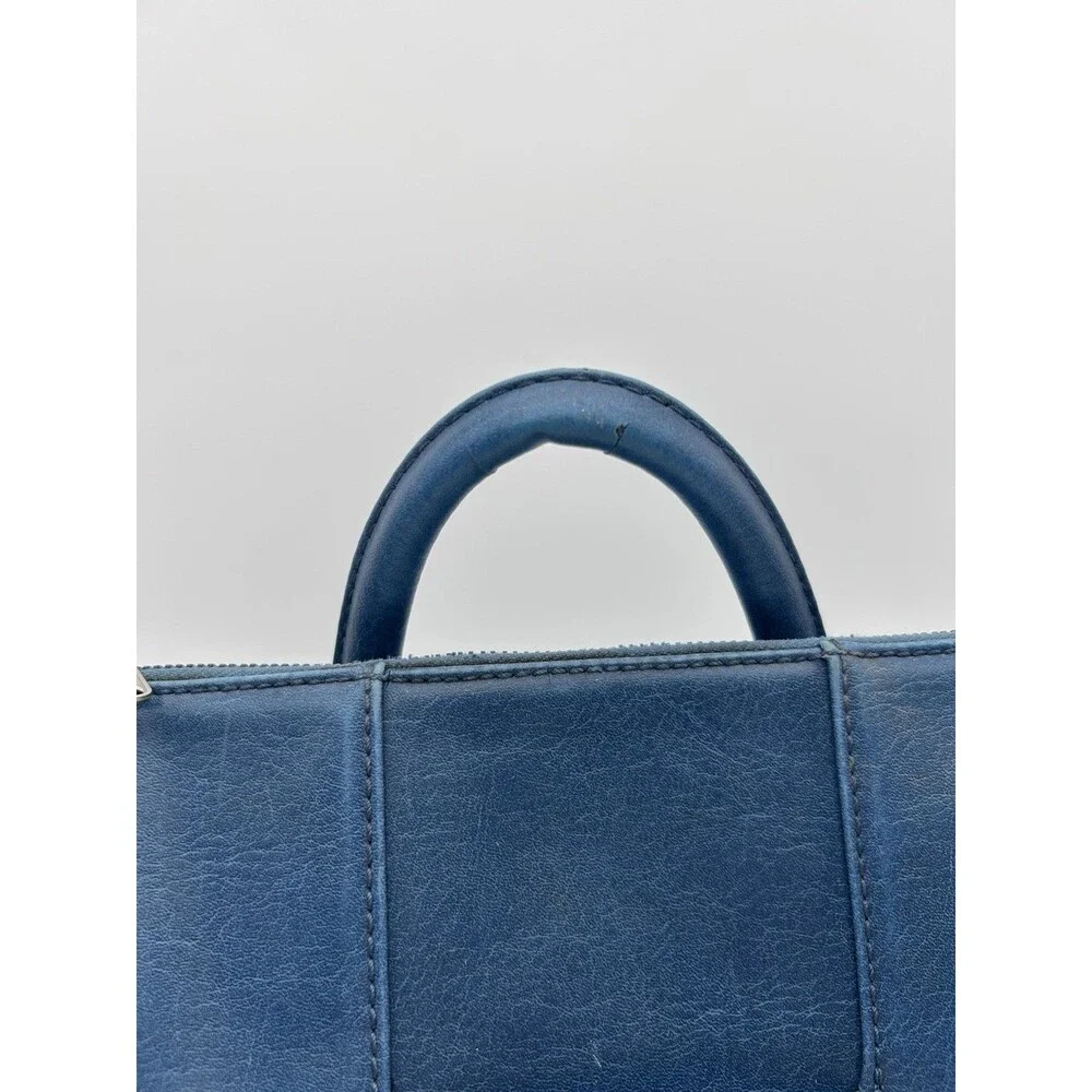 Mat And Nat Vegan Leather Backpack Blue WORN SEE PICS
